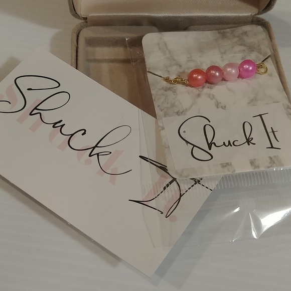 NEW Genuine Pearl Bar Necklace - Picture 5 of 6